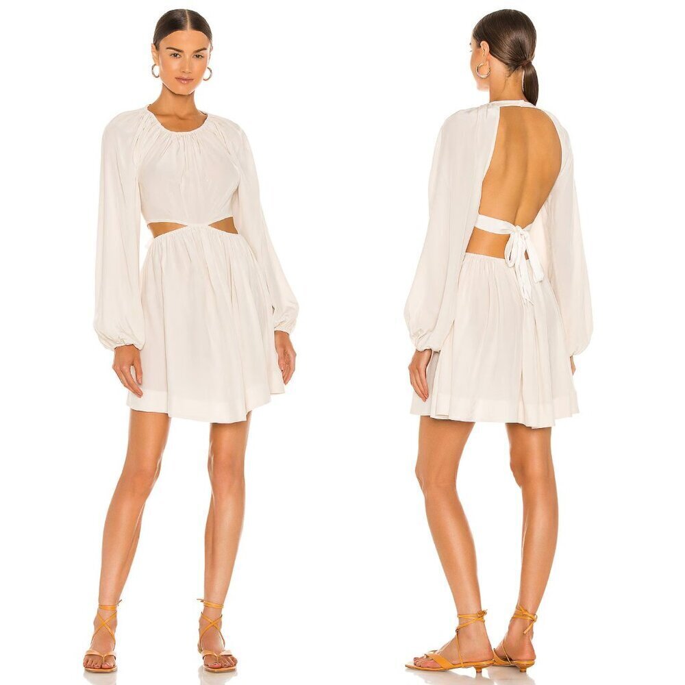 LPA Ivory Allard Long Sleeve Mini Dress Size Large 41266